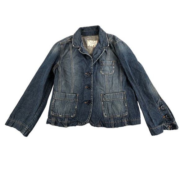 Abercrombie & Fitch Womens Denim Jacket With Button Closure & Pockets Coat - Picture 1 of 6